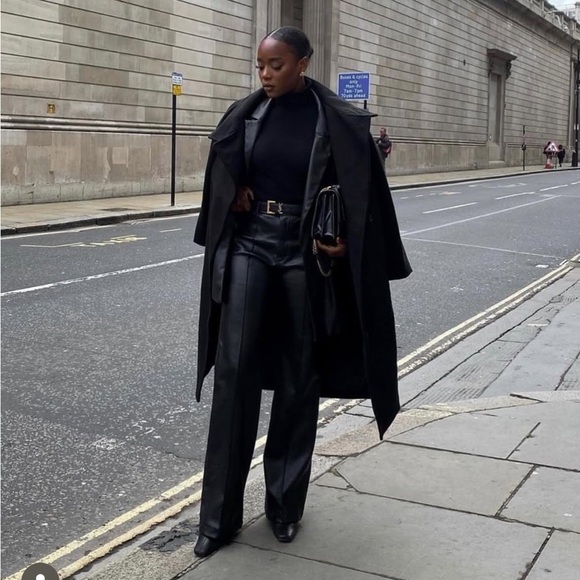 Because of Alice. Black Leather Jacket and Pants Set - Picture 2 of 9